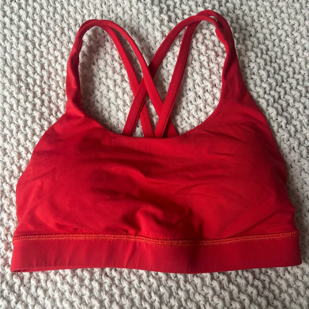 Lululemon Red Strappy Women's Sports Bra